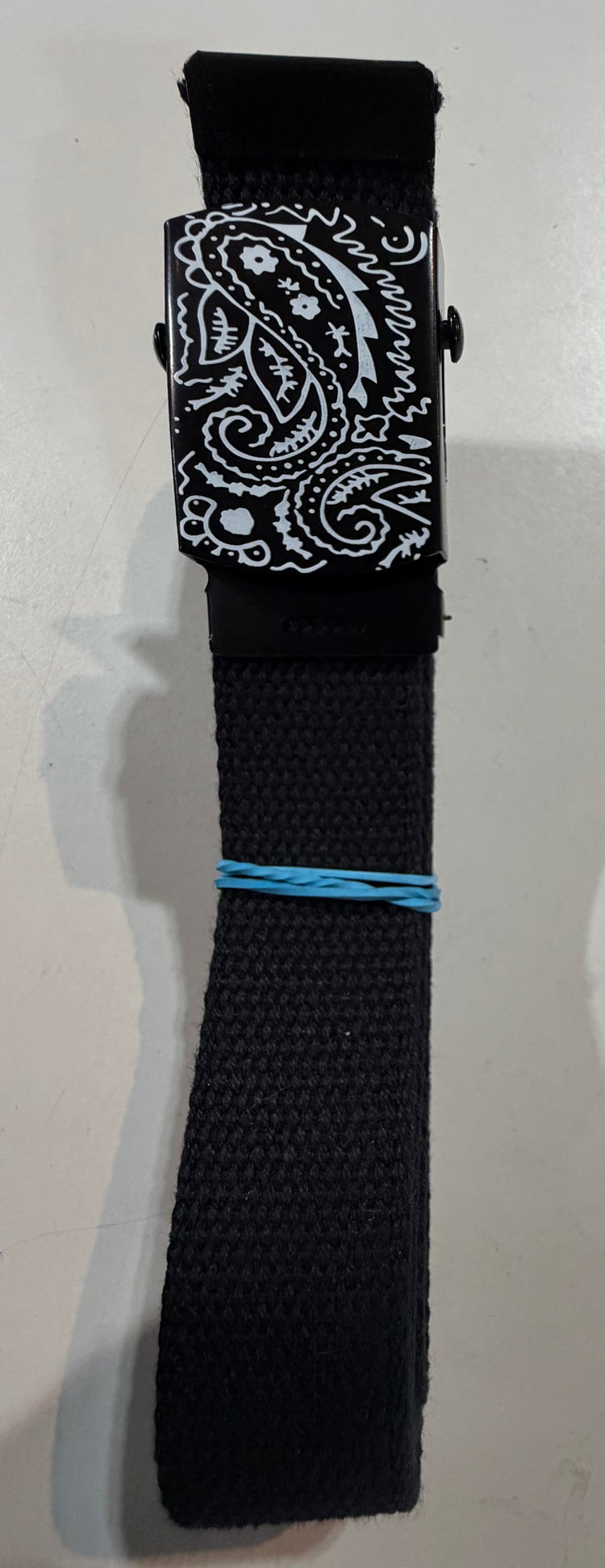 Canvas Black Web Military Belt Black Bandana Buckle 60 " 70 " 80 "