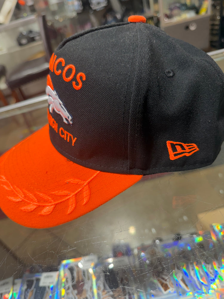 Denver Broncos snapback hat Black orange and Blue