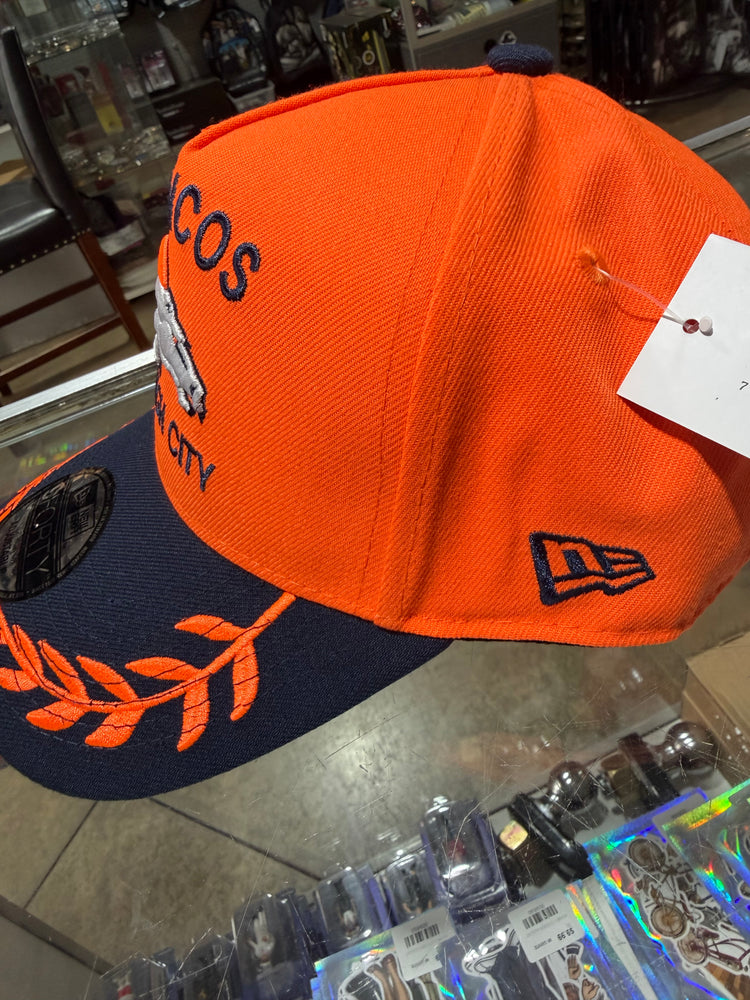 Denver Broncos snapback Leaves hat Orange and Blue white
