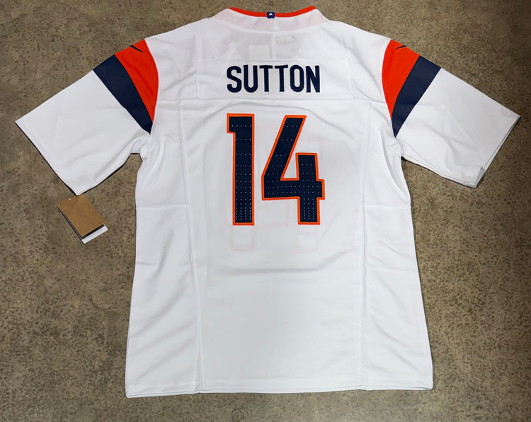 Denver Broncos Courtland Sutton Jersey # 14 White with captain patch