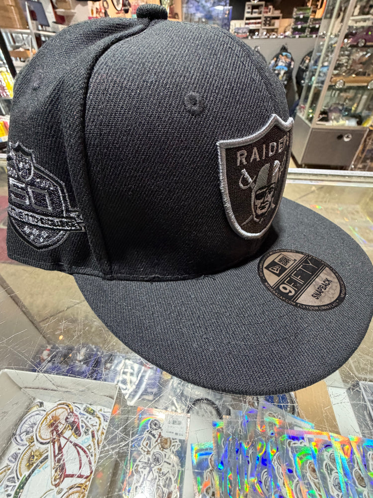 Las Vegas Raiders Black Grey Gray hat replica snap back