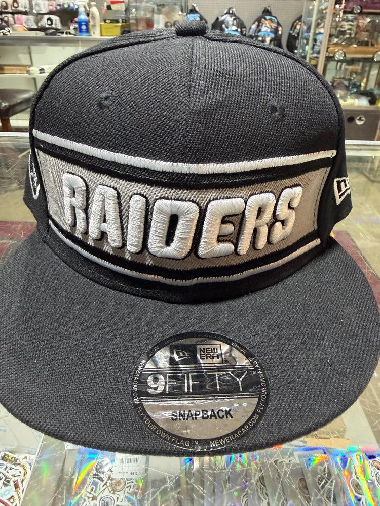Las Vegas Raiders Black White Grey Gray hat replica snap back