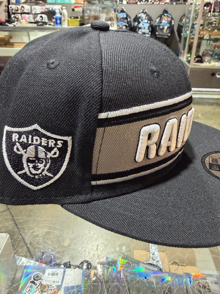 Las Vegas Raiders Black White Grey Gray hat replica snap back