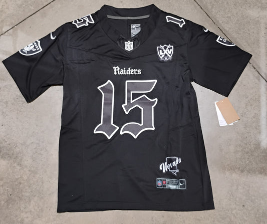 Las Vegas Raiders Jersey Fernando Mendoza # 15 Black with Patch