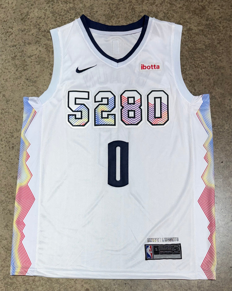 Denver Nuggets Christian Braun 0 City edition White Rainbow replica