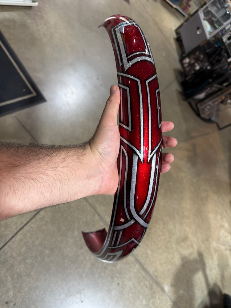 20" inch Custom Candy Red Skull patterned out Frame and Fenders set