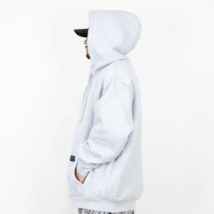 FB County Heavyweight Cozy Zip-Up Hoodie Grey Gray