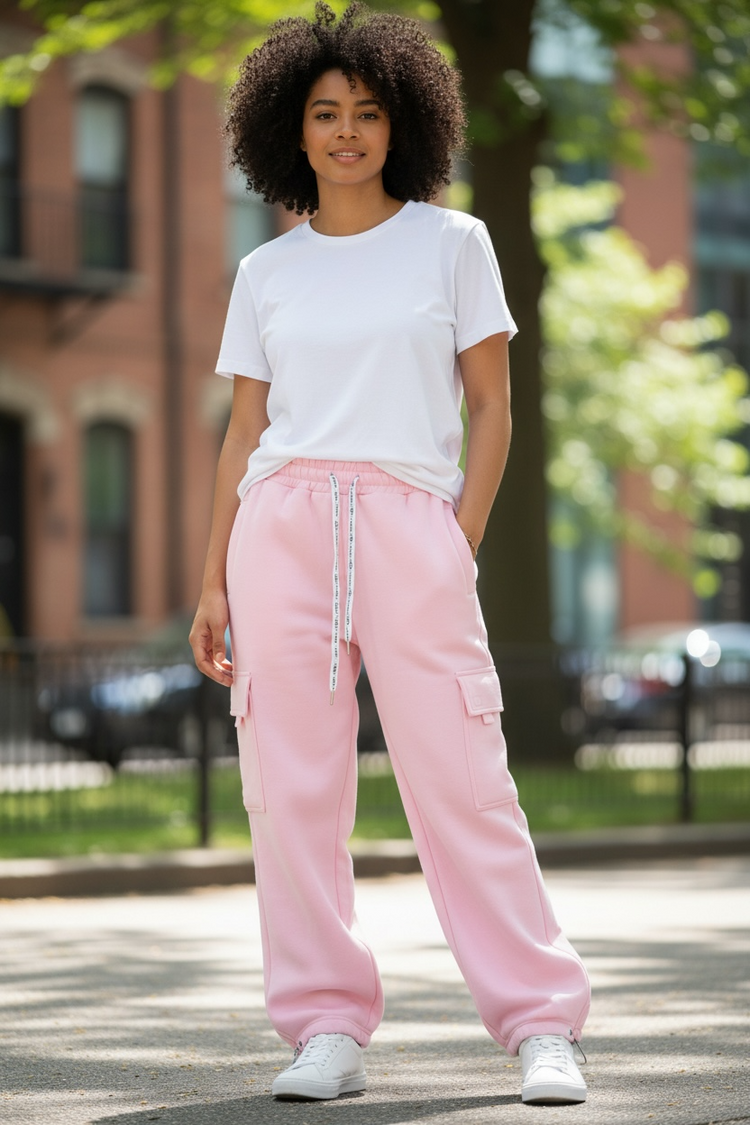 FB County Mens and Womens Heavyweight Baggy Cargo Sweatpants Unisex S-3XL