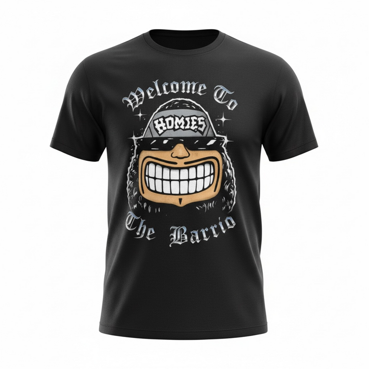 DGA T Shirt Homies Smiley Big Face Lowrider Chicano Art David Gonzales