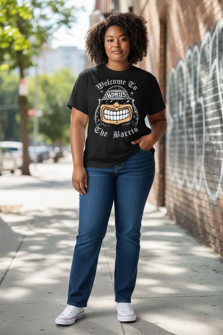 DGA T Shirt Homies Smiley Big Face Lowrider Chicano Art David Gonzales