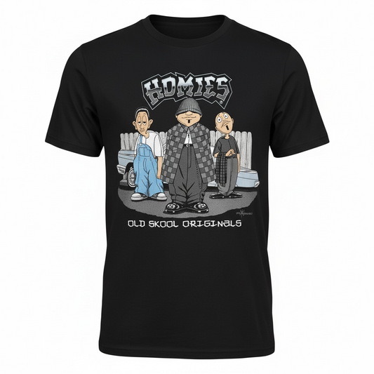 DGA T Shirt Homies Old School Original Lowrider Chicano Art David Gonzales