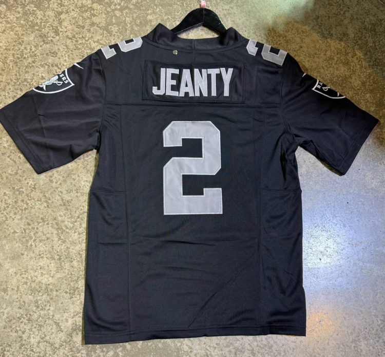 Las Vegas Raiders Jersey Ashton Jeanty # 2 Black with Patch