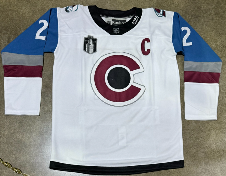 Colorado Avalanche 2022 22 Stanley Cup Champions Jersey White Blue