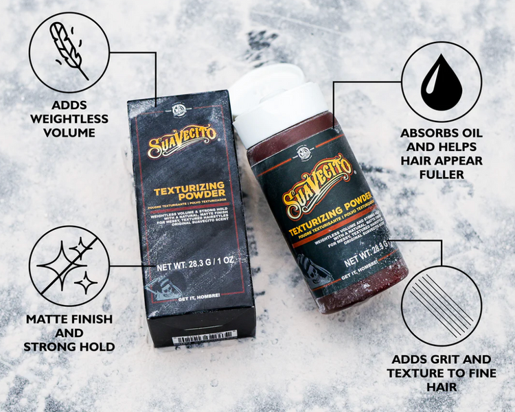 Suavecito Texturizing Powder – Lightweight Volumizing Hair Powder for Men | Matte Finish, All-Day Texture & Lift | No Residue, Water-Soluble Styling 1 oz
