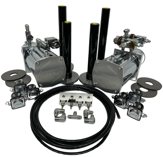Hoppos Hydraulics 2 Pump Kit Front Back Corner Corner Chrome Street