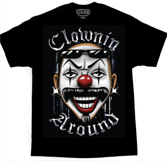 DGA T Shirt Homies Clown Prince Big Face Lowrider Chicano Art David Gonzales