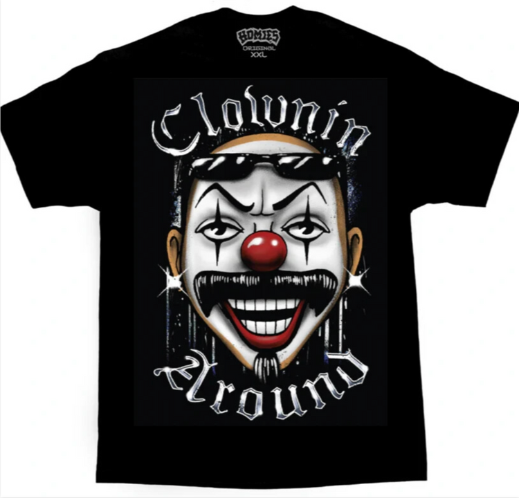 DGA T Shirt Homies Clown Prince Big Face Lowrider Chicano Art David Gonzales