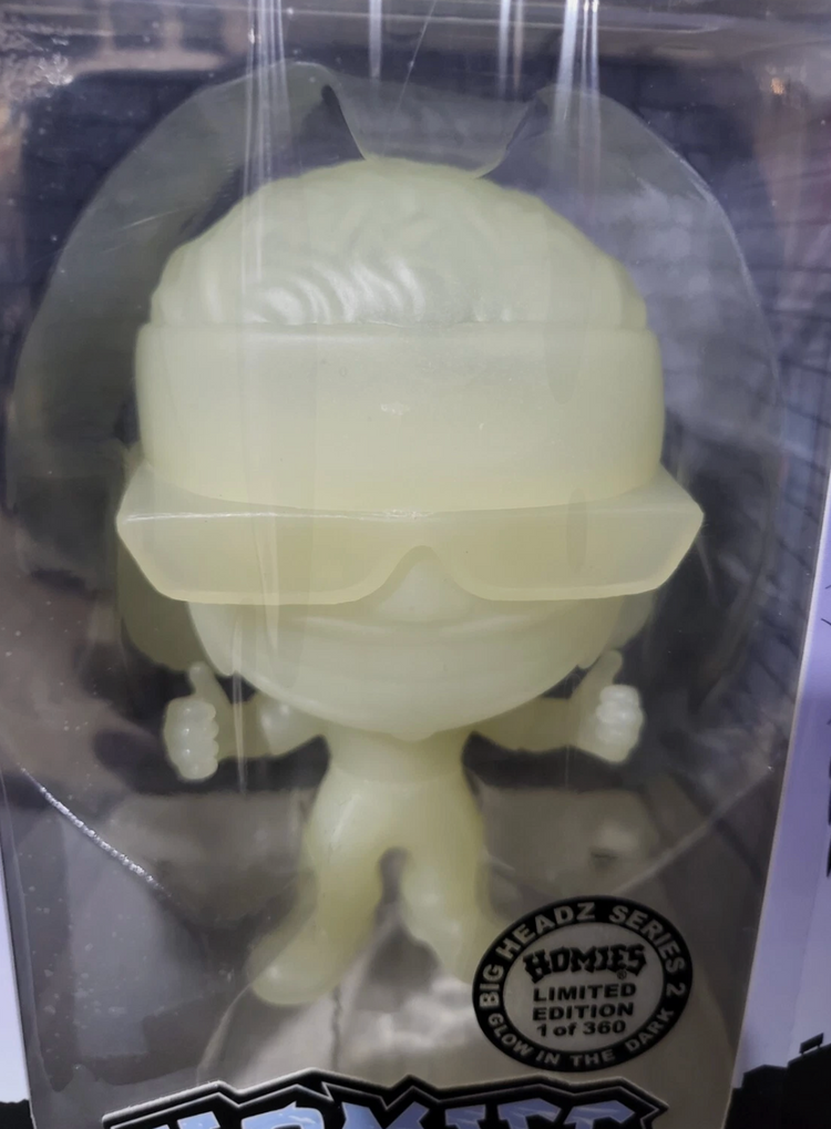 HOMIES Big Headz Series #2 Collectables Smiley GLOW IN THE DARK