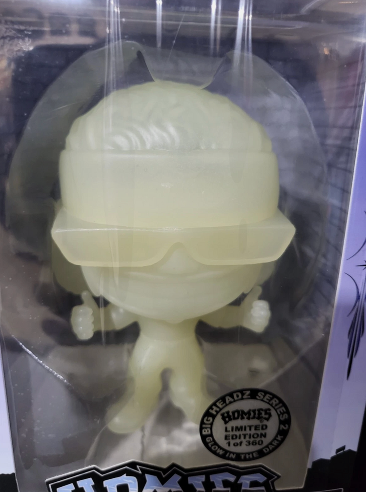 HOMIES Big Headz Series #2 Collectables Smiley GLOW IN THE DARK