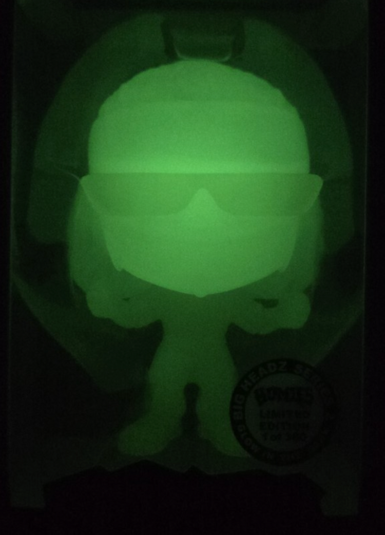 HOMIES Big Headz Series #2 Collectables Smiley GLOW IN THE DARK