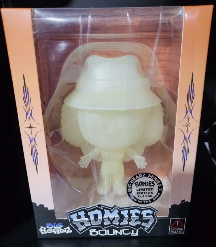 HOMIES Big Headz Series #2 Collectables Bouncy GLOW IN THE DARK