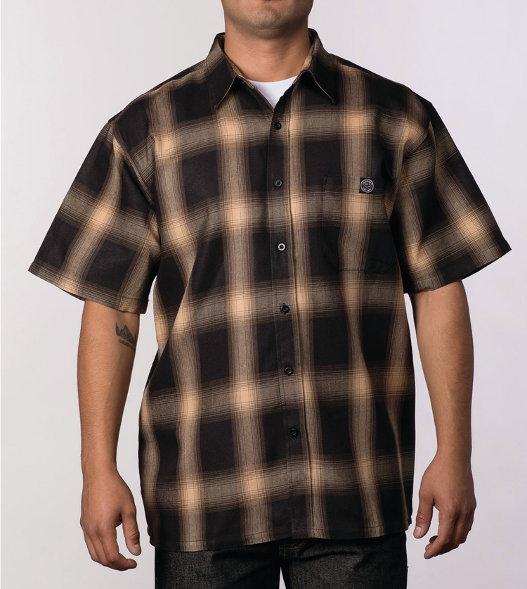 Lowrider Veterano Short Sleeve Brown Black Burgundy Blue