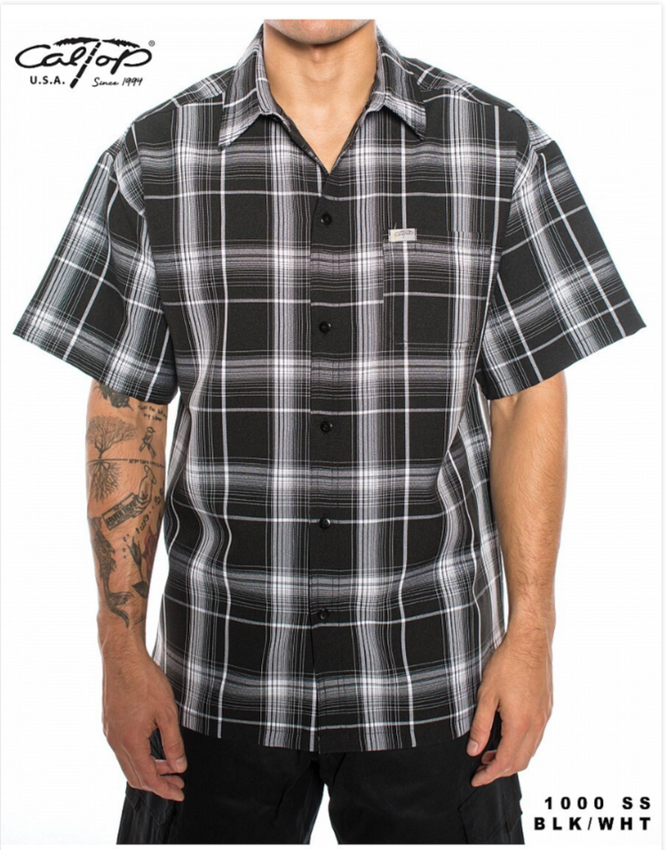 1000 S/S Plaid Color Base : Black-White