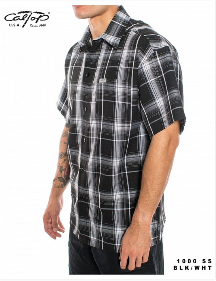 1000 S/S Plaid Color Base : Black-White