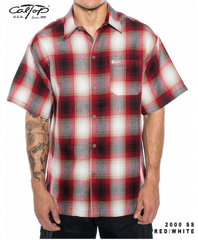 2000 S/S Plaid Color Base : Red-White