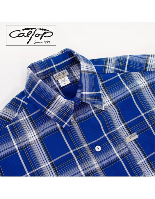 1000 S/S Plaid Color Base : Royal-White