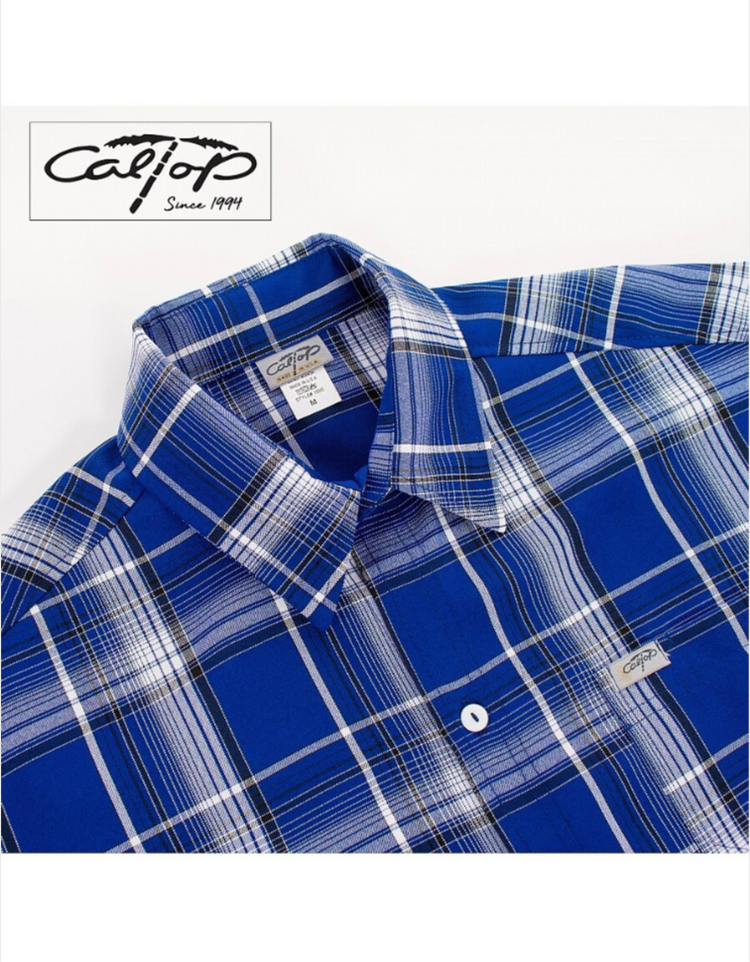1000 S/S Plaid Color Base : Royal-White