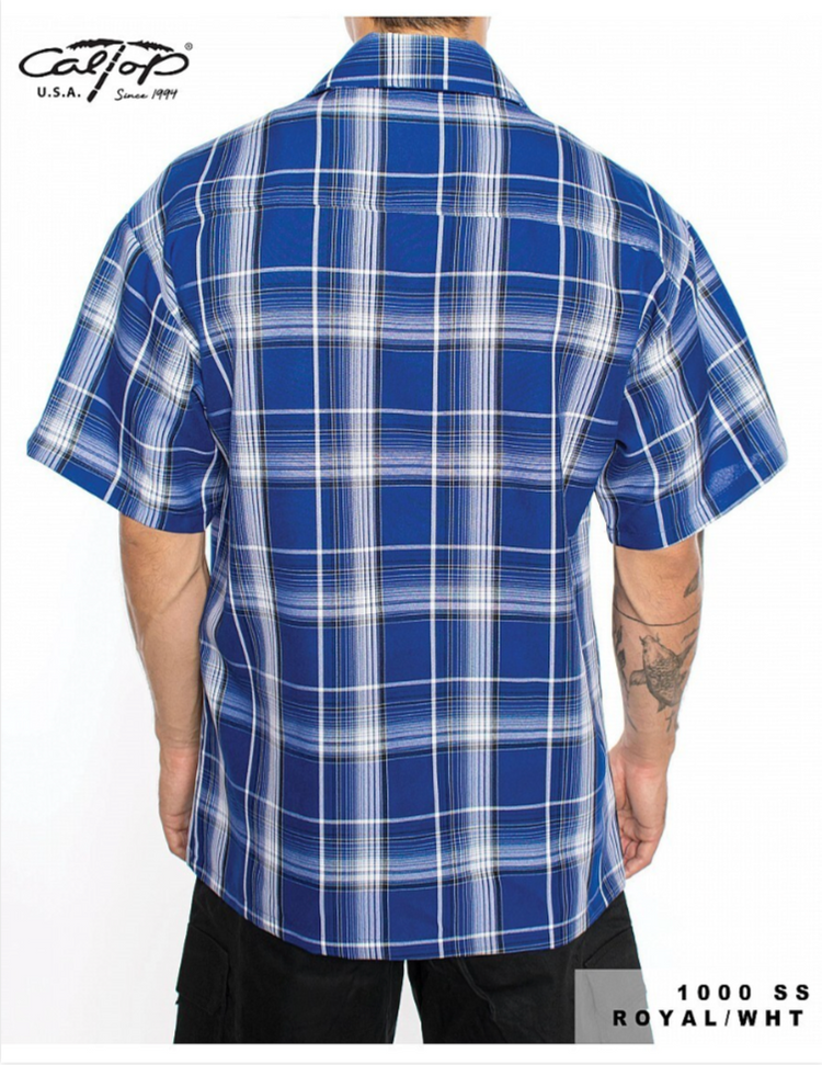 1000 S/S Plaid Color Base : Royal-White