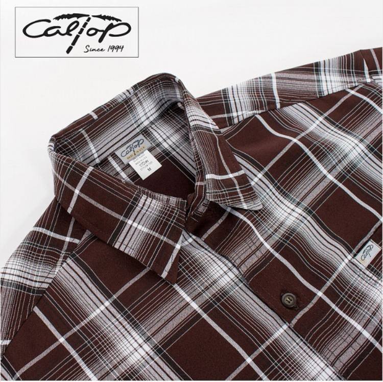 1000 S/S Plaid Color Base : Brown-White