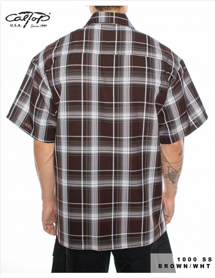 1000 S/S Plaid Color Base : Brown-White