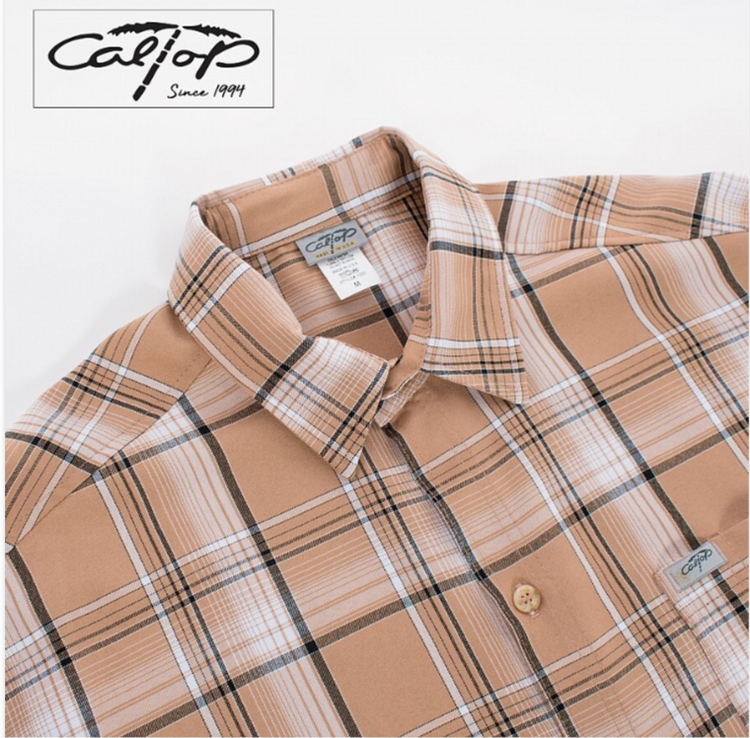 1000 S/S Plaid Color Base : Khaki-White