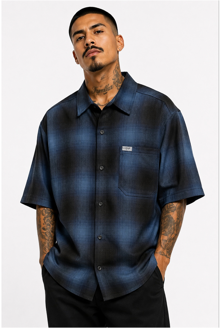 2000 S/S Plaid Color Base : OCEAN-BLACK