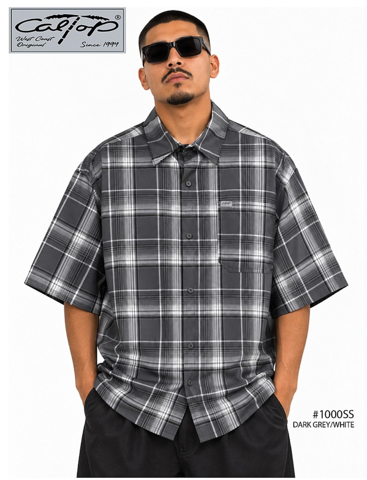 1000 S/S Plaid Color Base : Dark Grey-White