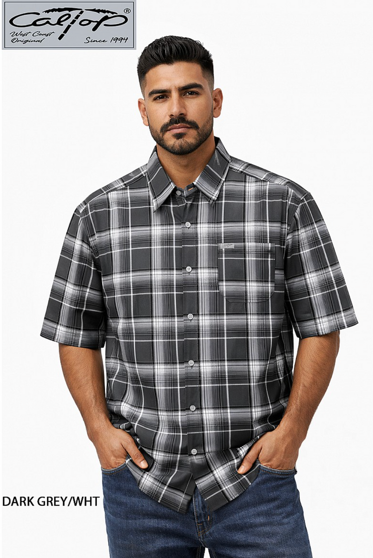 1000 S/S Plaid Color Base : Dark Grey-White