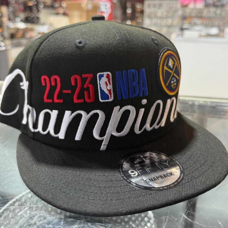 Denver Nuggets Hat Cap Black 22-23 Champions Champion NBA DEN snap back