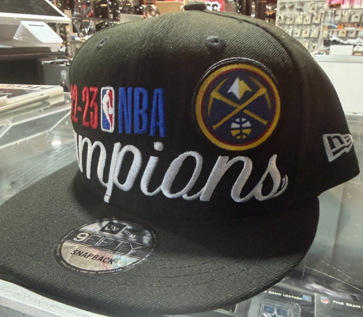 Denver Nuggets Hat Cap Black 22-23 Champions Champion NBA DEN snap back