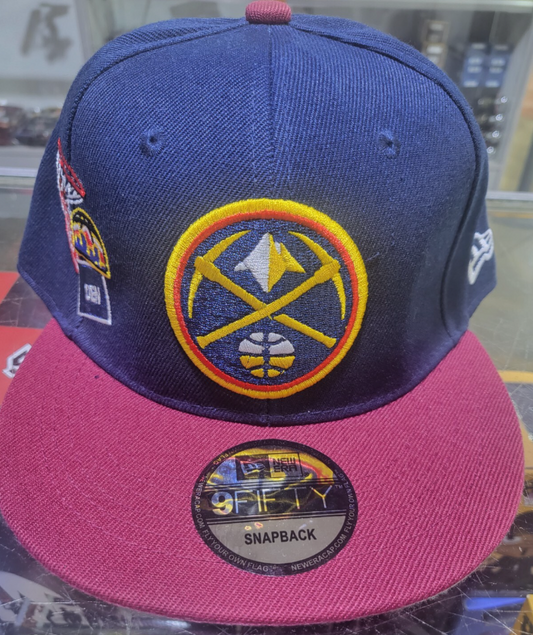 Denver Nuggets hat Navy Burgundy DEN snap back