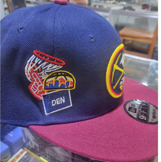 Denver Nuggets hat Navy Burgundy DEN snap back
