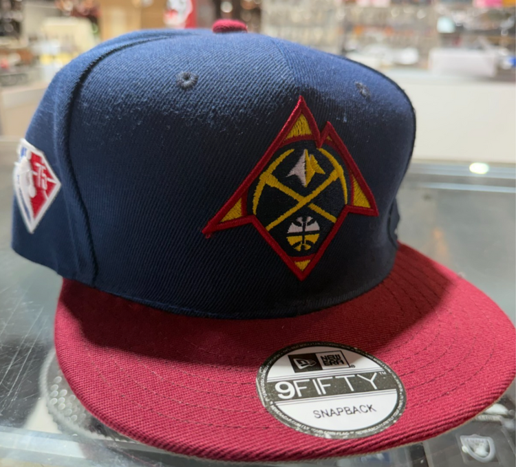 Denver Nuggets Hat Cap Burgundy Navy NBA Denver snap back