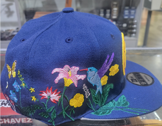 Denver Nuggets hat Navy bird Flower snap back