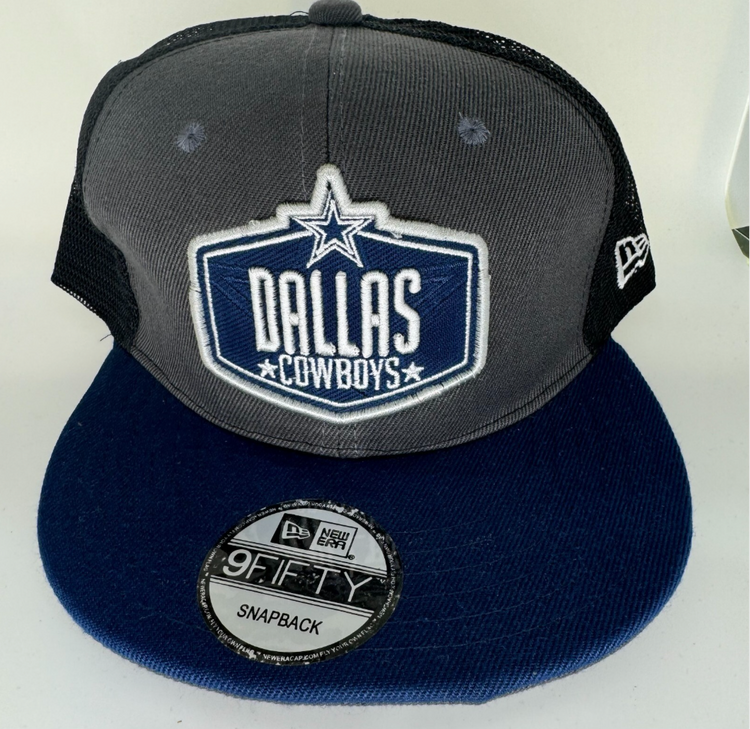 Dallas Cowboys Trucker Navy Grey Gray hat blue snap back