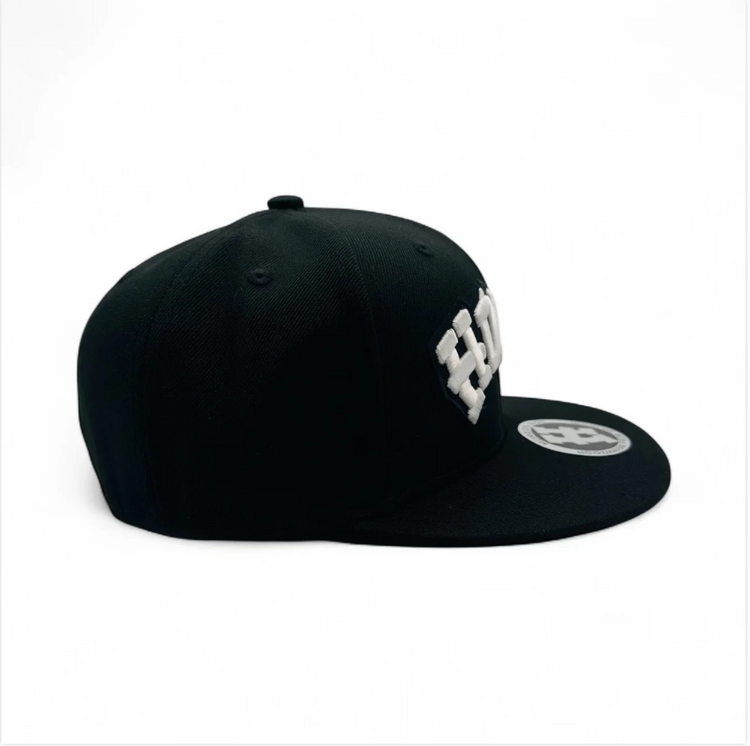 Homies  Snap Back Hat Cap with White Logo on Black