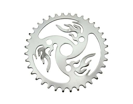 Lowrider Sprocket  Fire 36t 1/2 x 1/8 Chrome.