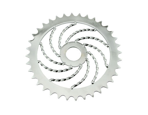 Lowrider Twisted Sprocket 36t 1/2 x 1/8 Gold.
