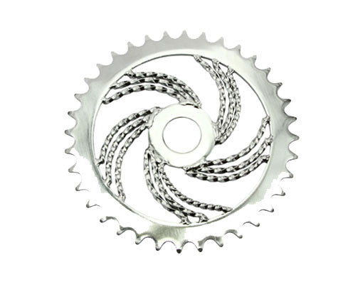 Lowrider Triple Twisted Chainring 36t 1/2 x 1/8 Chrome.