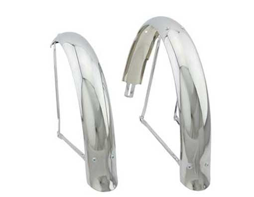 20" Flared Adjustable Fender Set Chrome